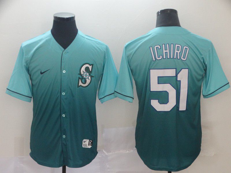 Men Seattle Mariners #51 Ichiro Light Green Game 2021 Nike MLB Jersey->seattle mariners->MLB Jersey